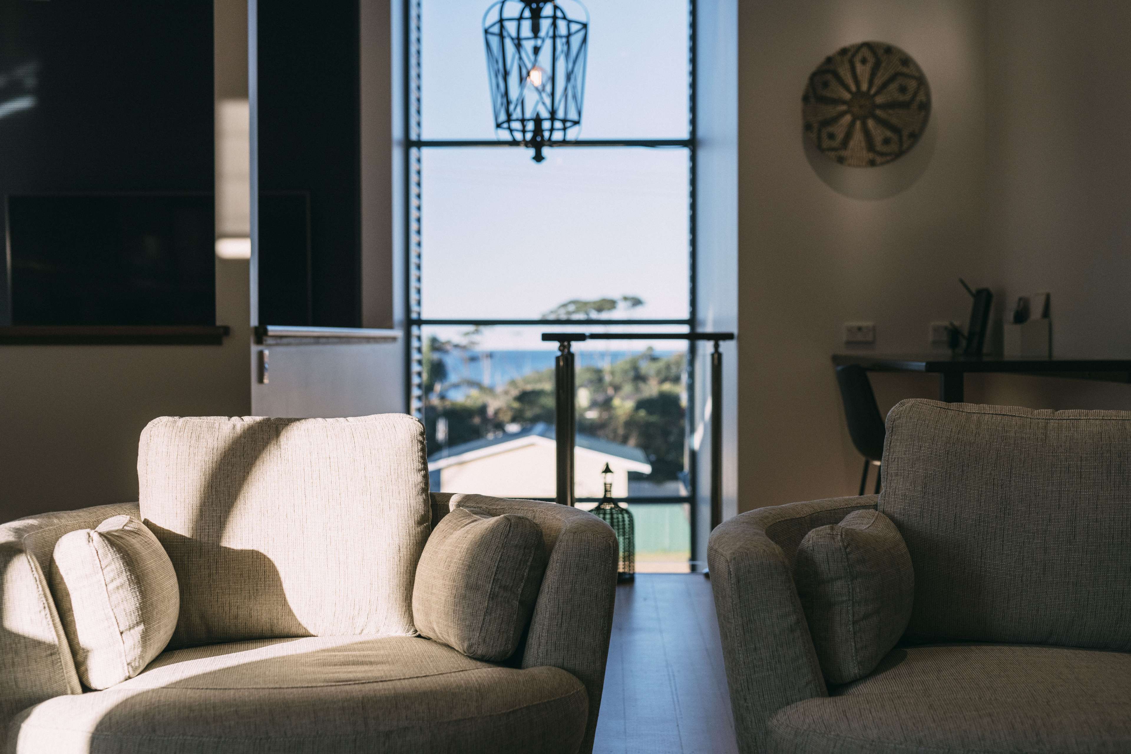 Lounge with water view background